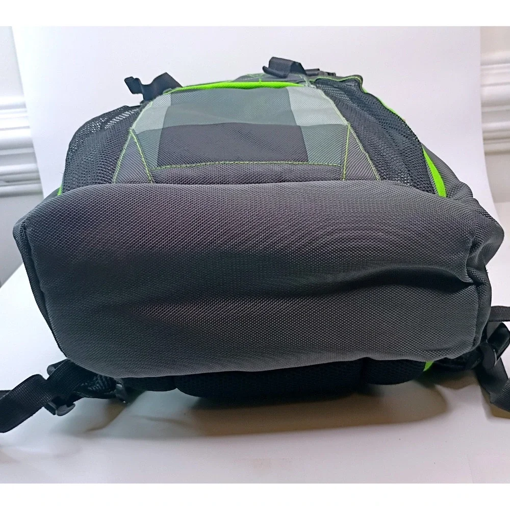 Ful Laptop Backpack Grey Lime Green Multi-Compartment Air‎ Flow Panel Travel Bag